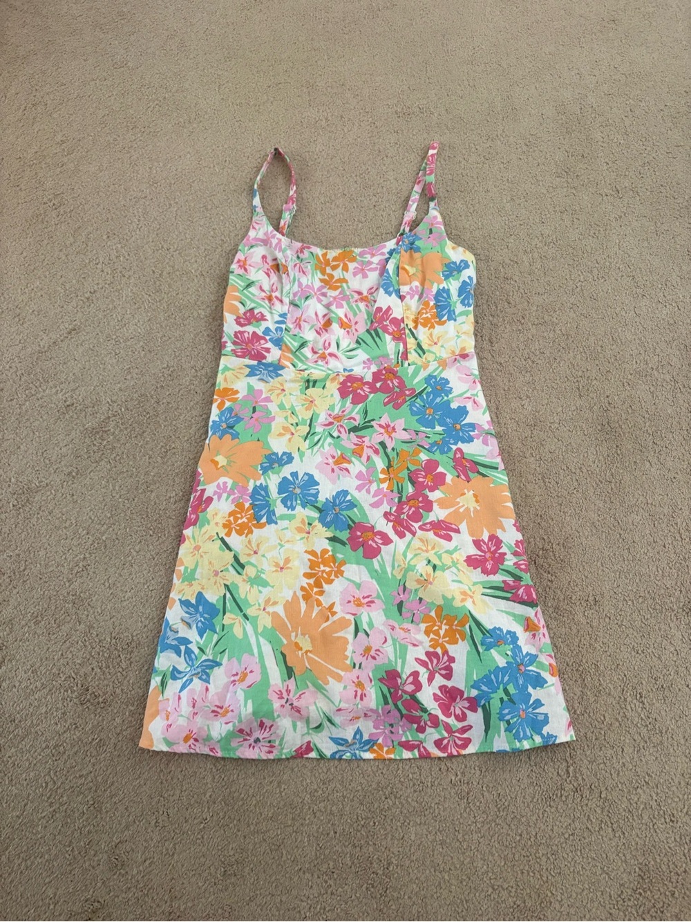 Old Navy Floral Linen Blend Mini Sundress Size Medium